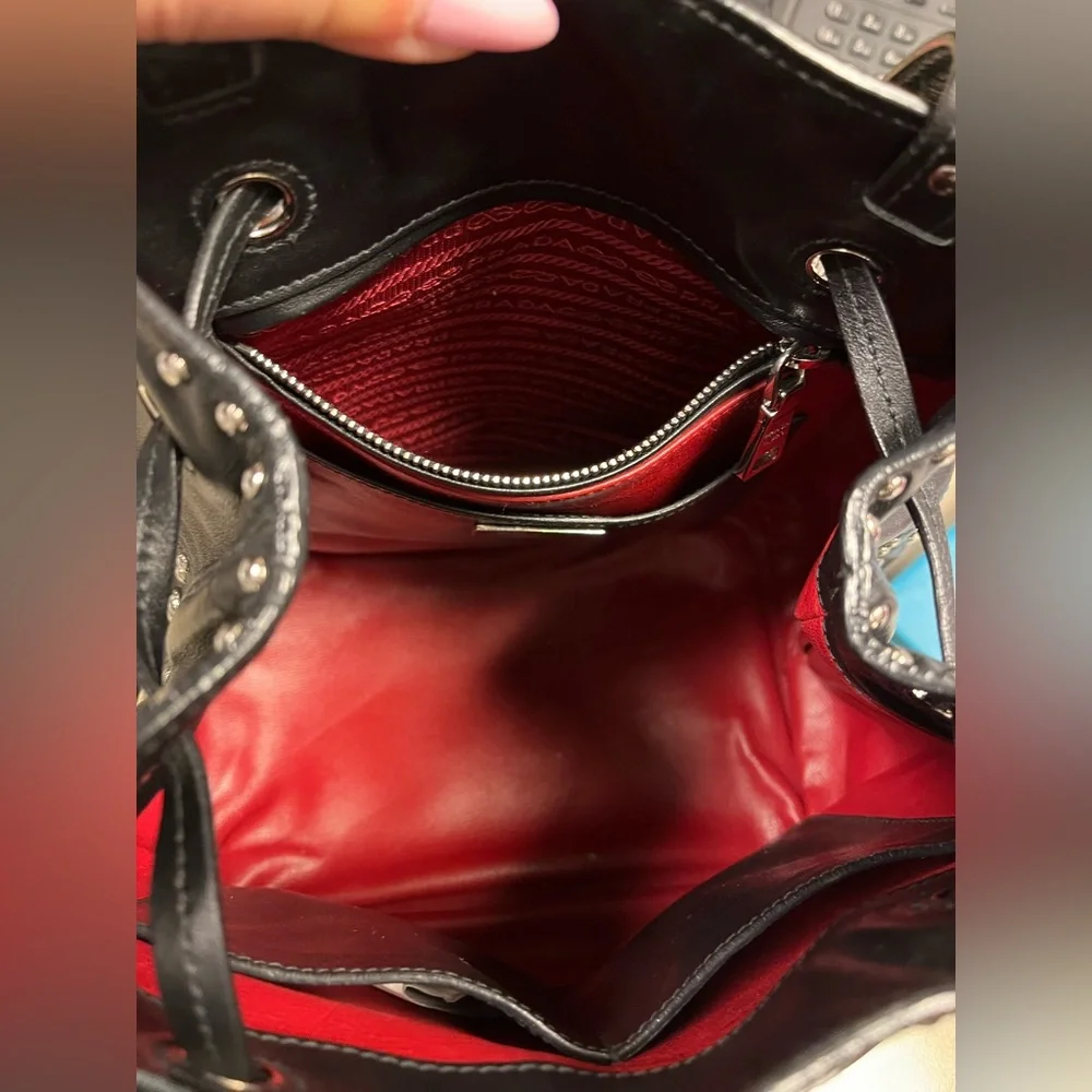 Prada Studded Calf Bucket Bag - Picture 14 of 16
